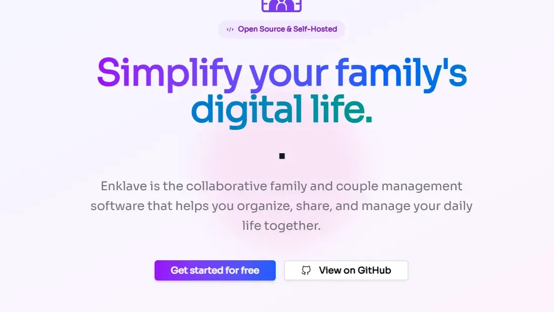 Vue large du site vitrine Enklave